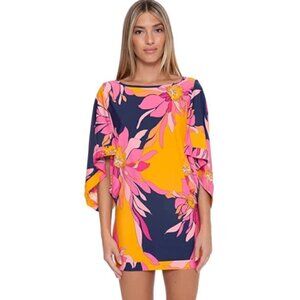 Trina Turk 'Breeze' Draped-Sleeve Tunic Swimsuit Cover-Up, Multicolor